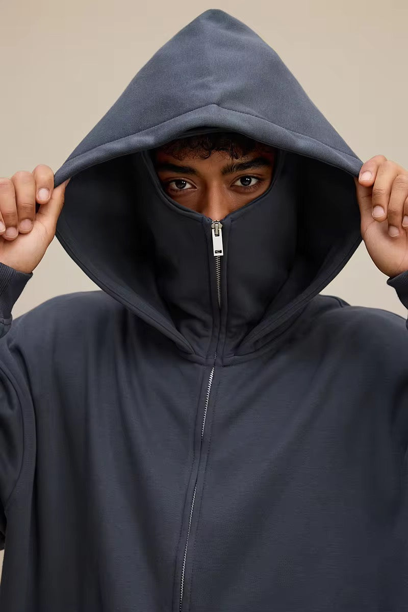 MASKED ZIPPED HOODIE