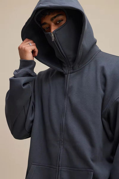 MASKED ZIPPED HOODIE