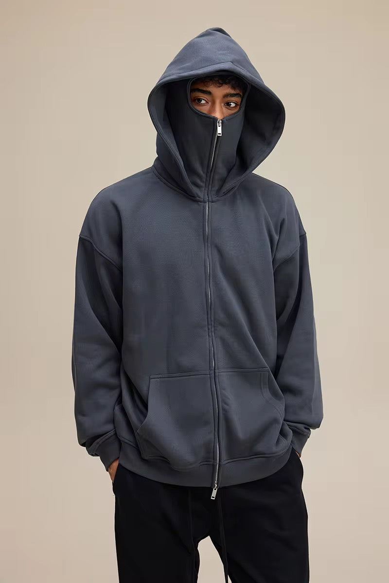 MASKED ZIPPED HOODIE