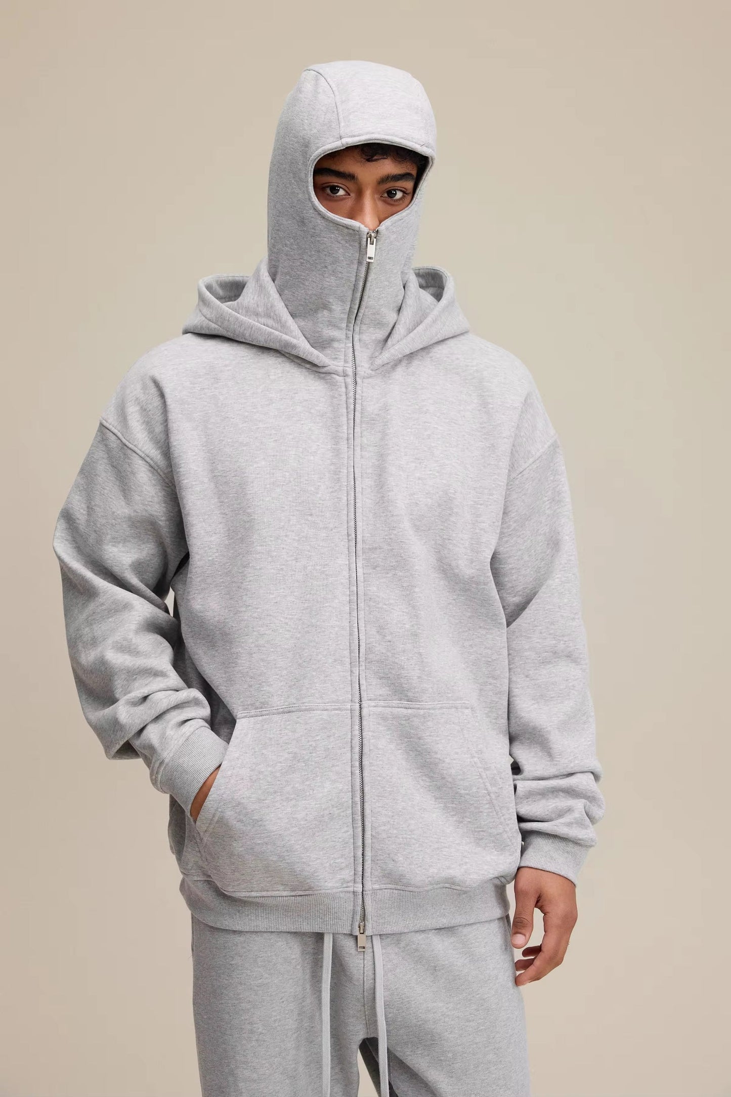 MASKED ZIPPED HOODIE