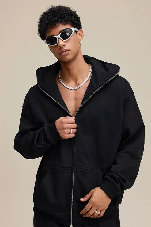 MASKED ZIPPED HOODIE