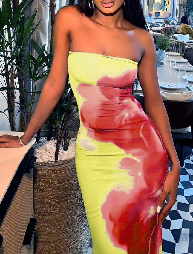 FLORAL SUNSET DRESS